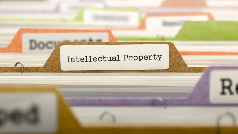 file folders, centered on one labeled Intellectual Property